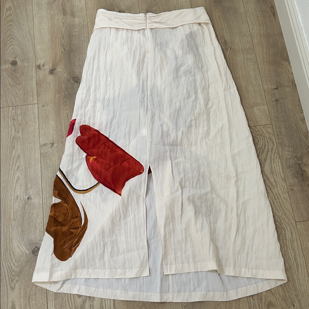 Women's Cream Floral Wrap Maxi Skirt - Picture 10 of 14